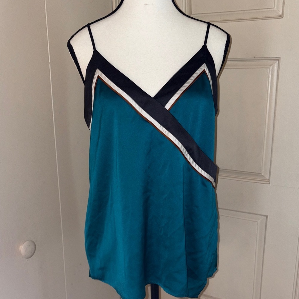 Loft teal and Black Women's Camisole Top